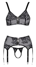 Cottelli LINGERIE - Seksowny 3-Częściowy Set Z Delikatną Koronką XL