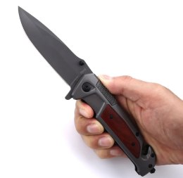 FOXTER® NÓŻ SKŁADANY RATOWNICZY MYŚLIWSKI SURVIVAL 23CM Hurtomax