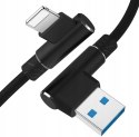 KABEL USB LIGHTNING KĄTOWY SZYBKIE ŁADOWANIE QUICK CHARGE QC 2M Hurtomax