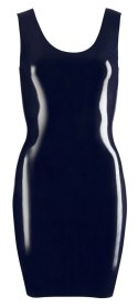 LATE X - Seksowna Obcisła Lateksowa Sukienka Mini Czarna L