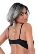 Balconette push-up lace bra Black