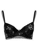 Demi bra with floral lace Black