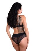 Floral lace hiphugger Black