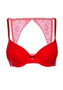 Push-up bra w/ lace racerback Red