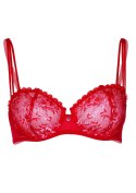 Very sexy unlined lace bra Red