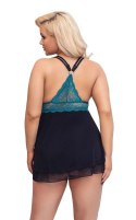 Cottelli CURVES - Babydoll Z Koronkową Górą I Siateczkową Spódnicą 3XL