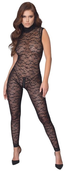 Cottelli LINGERIE - Seksowne Koronkowy Kombinezon Bez Rękawów Czarny L