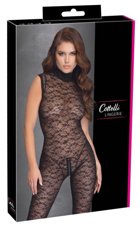 Cottelli LINGERIE - Seksowne Koronkowy Kombinezon Bez Rękawów Czarny M