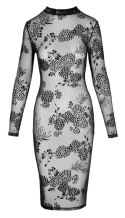 Noir - Seksowna Prześwitująca Sukienka Z Kwiatowym Wzorem M