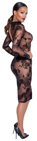 Noir - Seksowna Prześwitująca Sukienka Z Kwiatowym Wzorem S