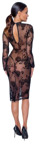 Noir - Seksowna Prześwitująca Sukienka Z Kwiatowym Wzorem S