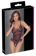 Cottelli LINGERIE - Gorące Body Z Dwukolorowej Koronki Z Kwiatowym Motywem S/M