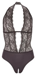 Cottelli LINGERIE - Koronkowe Czarne Body Z Otwartym Kroczem S