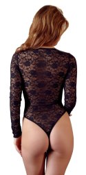 Cottelli LINGERIE - Seksowne Koronkowe Body Z Matowymi Wstawkami Czarne XL