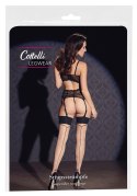 Cottelli LEGWEAR - Beżowe Pończochy Z Czarnym Eleganckim Wykończeniem 5