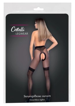 Cottelli LEGWEAR - Czarne Rajstopy Z Wplecioną Siateczką 5