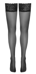 Cottelli LEGWEAR - Eleganckie Czarne Pończochy Z Piękną Koronką 1