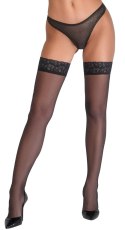 Cottelli LEGWEAR - Klasyczne Gładkie Pończochy Z Elegancką Koronką 2