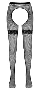 Cottelli LEGWEAR - Rajstopy Do Pończoch Kabaretki Czarne M/L