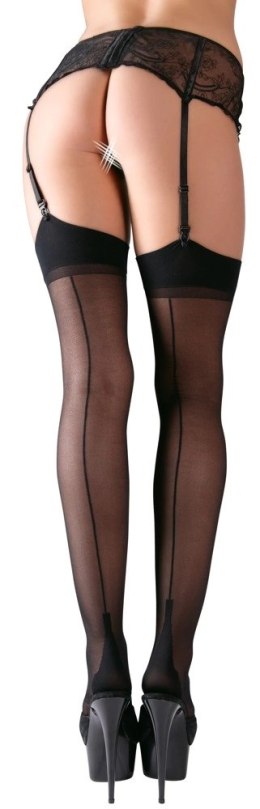 Cottelli LEGWEAR - Seksowne Czarne Pończochy Z Ozdobnym Szwem 7