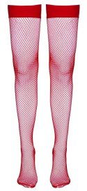 Cottelli LEGWEAR - Seksowne Klasyczne Czerwone Pończochy Kabaretki XL