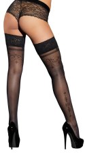 Cottelli LEGWEAR - Seksowne Pończochy Z Koronką I Eleganckimi Wzorami 4