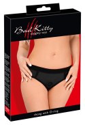 Bad Kitty - Gładkie Czarne Strap-On Z Pierścieniem Na Dildo S