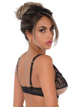 Unlined bra w faux underbust Black