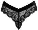 Cottelli LINGERIE - Seksowne Koronkowe Figi Z Odpinanym Łańcuszkiem W Kroku M