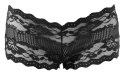 Cottelli LINGERIE - Seksowne Koronkowe Majteczki Z Odkrytym Tyłem I Kokardą Czarne M