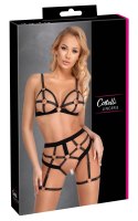 Cottelli LINGERIE - Biustonosz I Figi Z Elastycznych Paseczków L