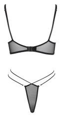 Cottelli LINGERIE - Seksowny Siateczkowy Biustonosz I Stringi Na Cienkich Sznureczkach XL