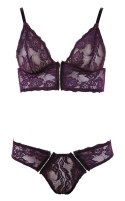 Cottelli LINGERIE - Seksowny Koronkowy Biustonosz I Figi Na Haftki S