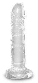 King Cock Clear - Realistyczne Dildo Z Przyssawką Przezroczyste 15 CM