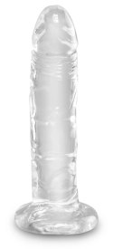 King Cock Clear - Realistyczne Dildo Z Przyssawką Przezroczyste 15 CM