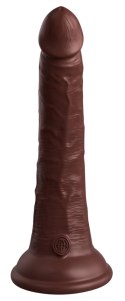 King Cock Elite - Realistyczne Silikonowe Dildo Z Przyssawką 18 CM Brązowy Kolor Skóry