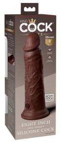 King Cock Elite - Realistyczne Silikonowe Dildo Z Przyssawką 20 CM Brązowy Kolor Skóry