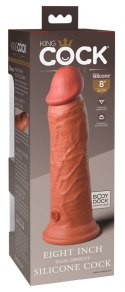 King Cock Elite - Realistyczne Silikonowe Dildo Z Przyssawką 20 CM Ciemny Kolor Skóry