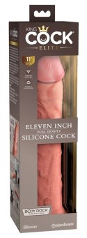 King Cock Elite - Realistyczne Silikonowe Dildo Z Przyssawką 28 CM Jasny Kolor Skóry