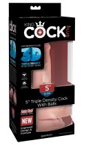 King Cock Plus - Realistyczne Dildo Z Jądrami I Przyssawką 13 CM Jasny Kolor Skóry