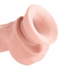 King Cock Plus - Realistyczne Dildo Z Jądrami I Przyssawką 20 CM Jasny Kolor Skóry