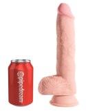 King Cock Plus - Realistyczne Dildo Z Jądrami I Przyssawką 25 CM Jasny Kolor Skóry