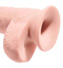 King Cock Plus - Realistyczne Dildo Z Jądrami I Przyssawką 25 CM Jasny Kolor Skóry