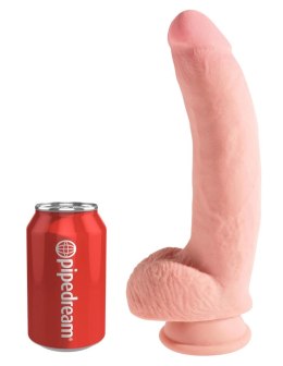 King Cock Plus - Realistyczne Dildo Z Jądrami I Przyssawką 25 CM Jasny Kolor Skóry