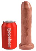 King Cock - Realistyczne Dildo Z Ruchomym Napletkiem 18 CM Ciemny Kolor Skóry