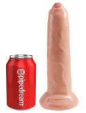 King Cock - Realistyczne Dildo Z Ruchomym Napletkiem 23 CM Jasny Kolor Skóry