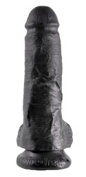 King Cock - Realistyczne Dildo Z Żołędziem Jądrami I Żyłkami 20 CM Czarny