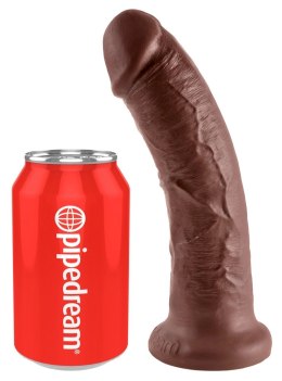 King Cock - Realistyczne Dildo Z Żyłkami I Przyssawką 20 CM Ciemny Kolor Skóry