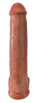 King Cock - Realistyczne Duże Dildo Z Przyssawką 38 CM Ciemny Kolor Skóry