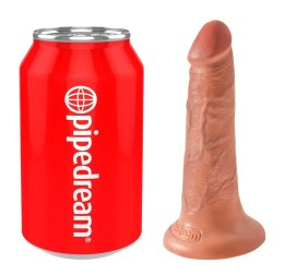 King Cock - Realistyczne Elastyczne Dildo Z Przyssawką 13 CM Ciemny Kolor Skóry